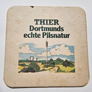 Thier Dortmunds Echte‎ Pilsnatur Beer Coaster German Advertising Memorabilia
